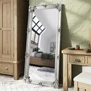 Accent Mirror Silver Painted Wooden Frame additional 2