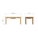Country St Mawes 1.7m Butterfly Extending Oak Table additional 2
