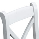 Tresco White Cross Back Wooden Dining Chair additional 1