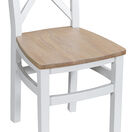 Tresco White Cross Back Wooden Dining Chair additional 2