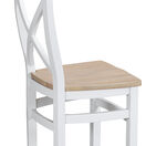 Tresco White Cross Back Wooden Dining Chair additional 3