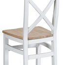 Tresco White Cross Back Wooden Dining Chair additional 4