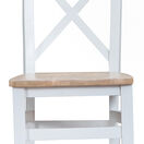 Tresco White Cross Back Wooden Dining Chair additional 6