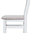 Tresco White Cross Back Wooden Dining Chair with Fabric Seat additional 10