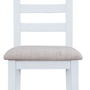 Tresco White Ladder Back Wooden Dining Chair with Fabric Seat additional 6