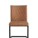 Diamond stitch dining chair  Tan (Pair) additional 4