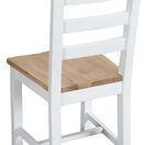 Tresco White Ladder Back Wooden Dining Chair additional 9