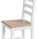 Tresco White Ladder Back Wooden Dining Chair additional 4