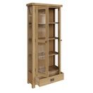 Country St Mawes Display Cabinet Medium Oak finish additional 7