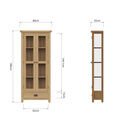 Country St Mawes Display Cabinet Medium Oak finish additional 9