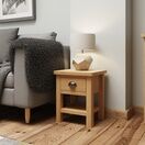 Redcliffe Lamp Table Rustic Oak additional 1