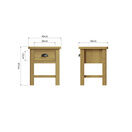 Redcliffe Lamp Table Rustic Oak additional 8