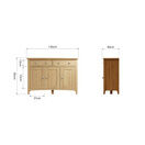 Ashton Large 3 Door Sideboard Light Oak additional 9