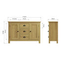 Redcliffe Large Sideboard Rustic Oak additional 9