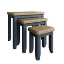 Helston Nest of 3 Tables Blue additional 2