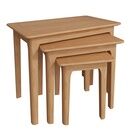 Normandie Nest of 3 Tables Light Oak additional 4