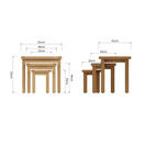 Country St Mawes Nest of 3 Tables Medium Oak finish additional 2