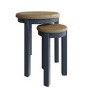 Helston Round Nest of Tables Blue additional 2