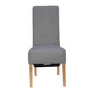 Scroll Back Fabric Chair  Light Grey (Pair) additional 4