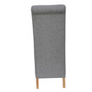 Scroll Back Fabric Chair  Light Grey (Pair) additional 2