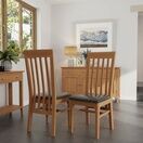 Normandie Slat Back Chair Light Oak (Pair) additional 1