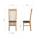 Normandie Slat Back Chair Light Oak (Pair) additional 2