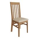 Normandie Slat Back Chair with Fabric Seat Light Oak (Pair) additional 2