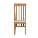 Normandie Slat Back Chair with Fabric Seat Light Oak (Pair) additional 3