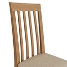 Normandie Slat Back Chair with Fabric Seat Light Oak (Pair) additional 7