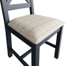 Helston Upholstered Cross Back Chair Blue (Pair) additional 8