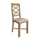 Normandie Upholstered Dining Chair Light Oak (Pair) additional 2