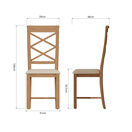 Normandie Upholstered Dining Chair Light Oak (Pair) additional 9