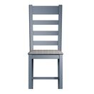 Helston Upholstered Ladder Back Chair Blue (Pair) additional 4