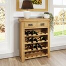 Country St Mawes Wine Cabinet Medium Oak finish additional 1