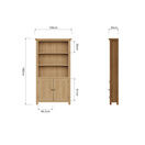 Country St Mawes Wooden Bookcase Medium Oak finish additional 2
