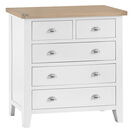 Tresco White 2 over 3 Chest of Drawers additional 1