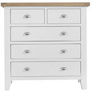 Tresco White 2 over 3 Chest of Drawers additional 2
