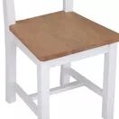 Elberry Ladder Back Chair Wooden Seat White Pair additional 4