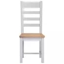 Elberry Ladder Back Chair Wooden Seat Grey Pair additional 4