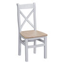 Tresco Grey Cross Back Wooden Chair additional 1