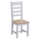 Tresco Grey Ladder Back Wooden Chair additional 2