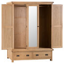 Country St Mawes 3 Door Wardrobe with Mirror additional 4