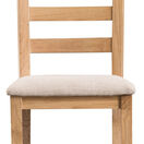 Country St Mawes Ladder Back Wooden Dining Chair with Fabric Seat additional 4