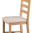 Country St Mawes Ladder Back Wooden Dining Chair with Fabric Seat additional 2