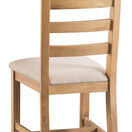 Country St Mawes Ladder Back Wooden Dining Chair with Fabric Seat additional 3