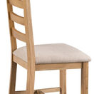 Country St Mawes Ladder Back Wooden Dining Chair with Fabric Seat additional 5