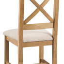 Country St Mawes Cross Back Back Wooden Dining Chair with Fabric Seat additional 5