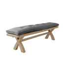 Helston 2m dining bench cushions additional 8