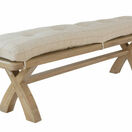 Helston 2m dining bench cushions additional 3