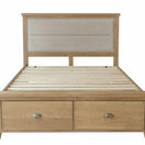 Helston 4'6 Bed with fabric headboard and drawers additional 11